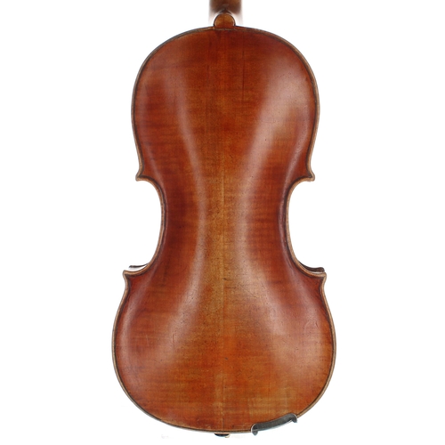 2431 - Interesting mid 19th century violin labelled Gio Giorgio Taningard fecit Romae, Anno 1746, the two p... 