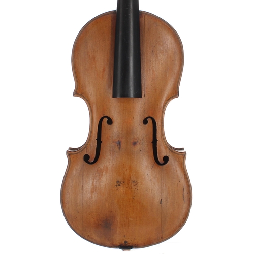 2441 - Good 18th century German violin by and labelled Joseph Kloz in Mittenwald an der Iser. AN.7074, the ... 