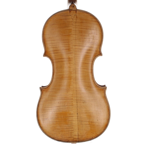 2441 - Good 18th century German violin by and labelled Joseph Kloz in Mittenwald an der Iser. AN.7074, the ... 