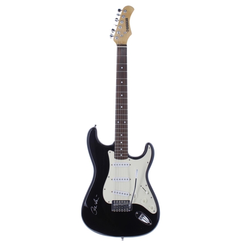 438 - Eric Clapton - autographed Gig Gear electric guitar, signed to the front in silver pen, with Fender ... 