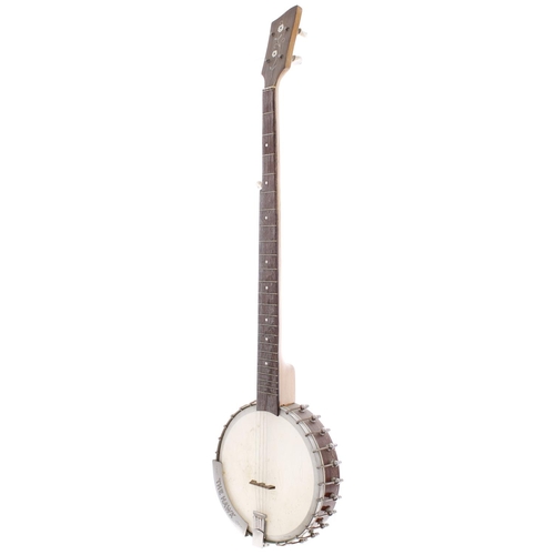 384 - Ray Fenwick - Hawk five string banjo in need of restoration, within original hard case... 