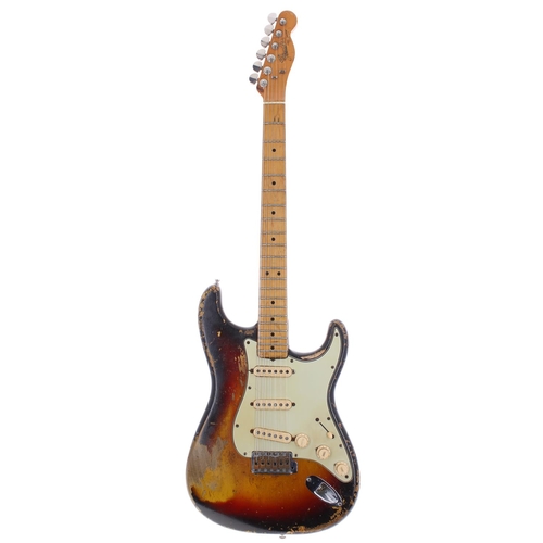 391 - Charlie Harcourt - 1960s Fender 'StratoTele' Stratocaster / Telecaster electric guitar, made in USA,... 