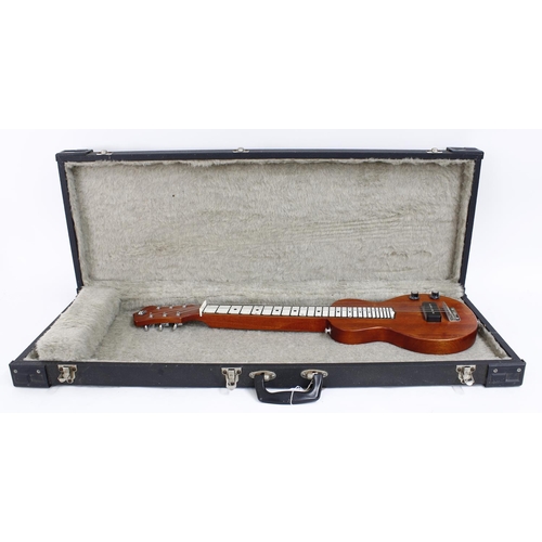 395 - Charlie Harcourt - Recording King lap guitar, natural finish, within a generic oblong hard case... 