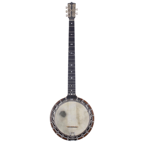 417 - Charlie Harcourt - five string zither banjo, within a Brandoni gig bag