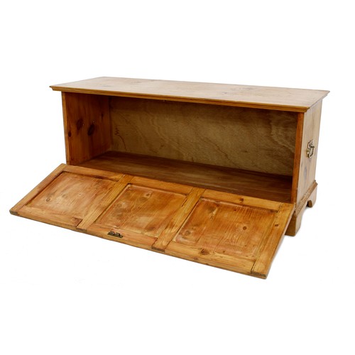 1180 - Tony Zemaitis - a handmade pitch pine fall-front box chest, 19