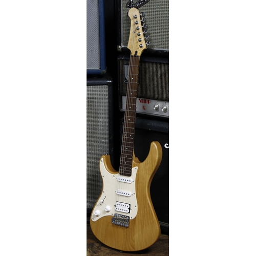 579 - Yamaha Pacifica left-handed electric guitar, ser. no. HN23223; Body: natural finish, a few minor din... 