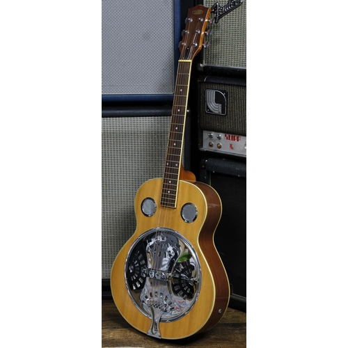 595 - Single cone electro-acoustic resonator guitar 