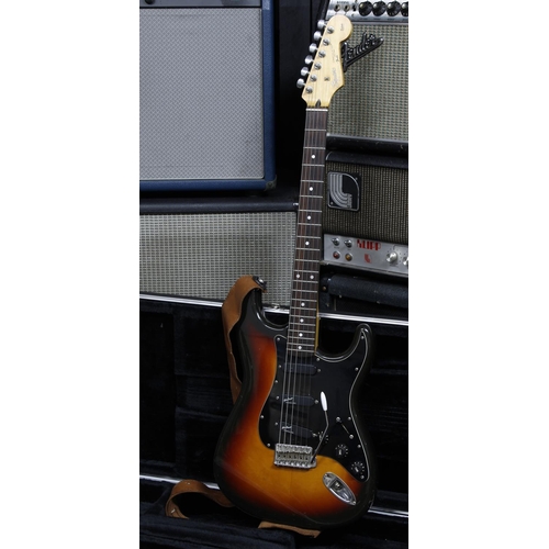 607 - Squier by Fender Silver Series Stratocaster electric guitar, made in Japan (1991-1992), ser. no. L0x... 