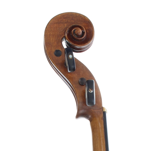 2445 - Interesting violin in need of restoration, possibly by and labelled Franciscus Geiffenhof fecit, Vie... 