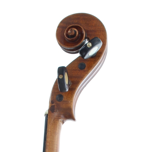 2445 - Interesting violin in need of restoration, possibly by and labelled Franciscus Geiffenhof fecit, Vie... 