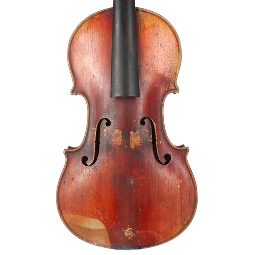 2447 - 19th century Stradivari copy violin, 14 3/16