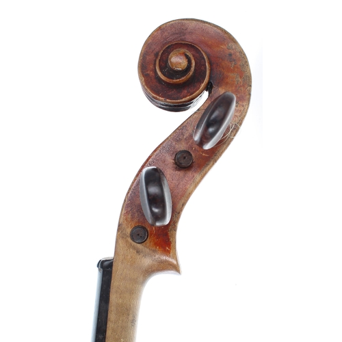 2447 - 19th century Stradivari copy violin, 14 3/16