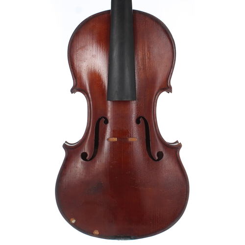 2450 - Scottish violin by and labelled Made by John Lowe, Glasgow, 1924, no. 21, 14