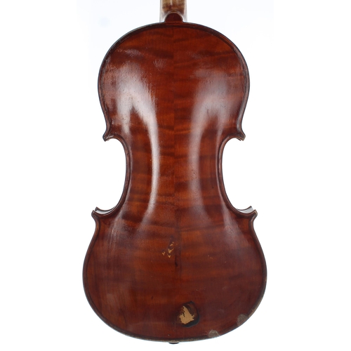 2450 - Scottish violin by and labelled Made by John Lowe, Glasgow, 1924, no. 21, 14