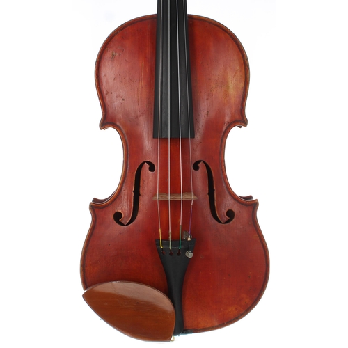 2453 - Interesting 19th century violin labelled Joseph Rocca fecit, Taurini anno Domini 1862 no. 185, the o... 