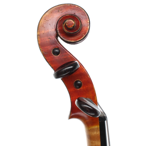 2453 - Interesting 19th century violin labelled Joseph Rocca fecit, Taurini anno Domini 1862 no. 185, the o... 