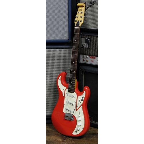 615 - Burns Club Series Marquee electric guitar; Body: Fiesta red finish; Neck: maple; Fretboard: rosewood... 