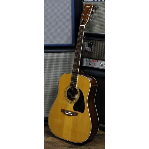 623 - Royal acoustic guitar; Back and sides: rosewood, dings and blemishes; Top: natural spruce, minor lif... 