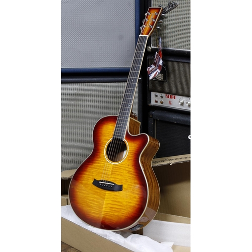 664 - Tanglewood Winterleaf TW4 EFM electro-acoustic guitar; Back and sides: Mahogany; Top: sunburst finis... 