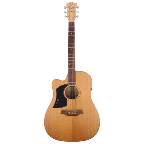 296 - Cole Clark Fat Lady FL1AC left-handed electro-acoustic guitar, made in Australia; Body: natural fini... 