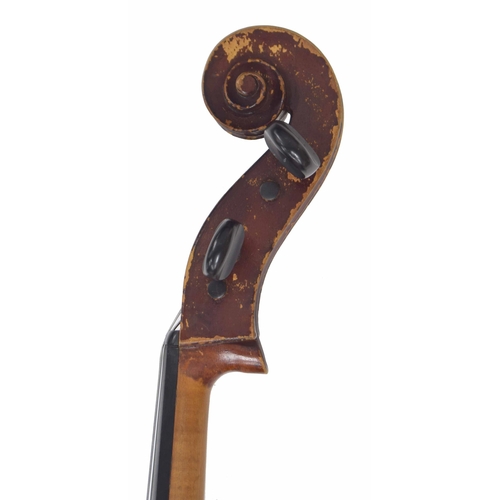 2506 - English violoncello labelled T. Grater Maker Anno 1916, Copy of Joannes Baptista Guadanini, Fecit Pl... 