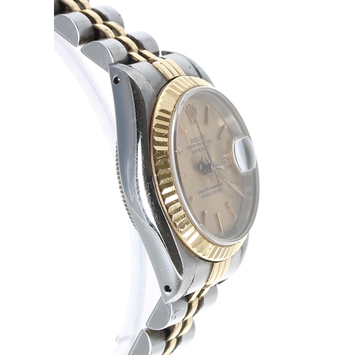 15 - Rolex Oyster Perpetual Datejust gold and stainless steel lady's wristwatch, reference no. 69173, ser... 