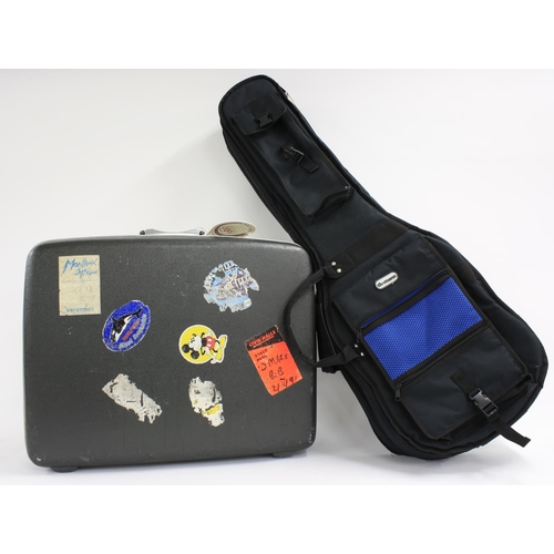 389 - Ray Fenwick - vintage Samsonite suitcase bearing various tour and other stickers; together with a Th... 