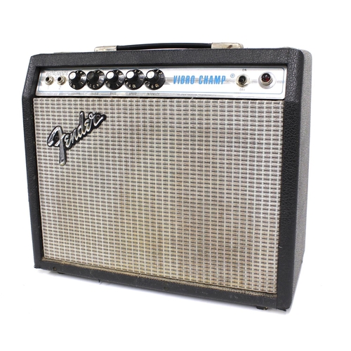 401 - Charlie Harcourt - Fender Vibro Champ guitar amplifier, made in USA, circa 1977, ser. no. A753840, w... 