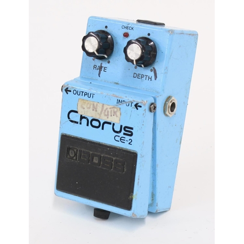 409 - Charlie Harcourt - Boss CE-2 Chorus guitar pedal, made in Taiwan, green label... 