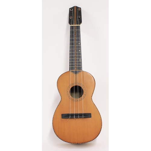 415 - Charlie Harcourt - an interesting well made ukulele labelled Francis Salabert 