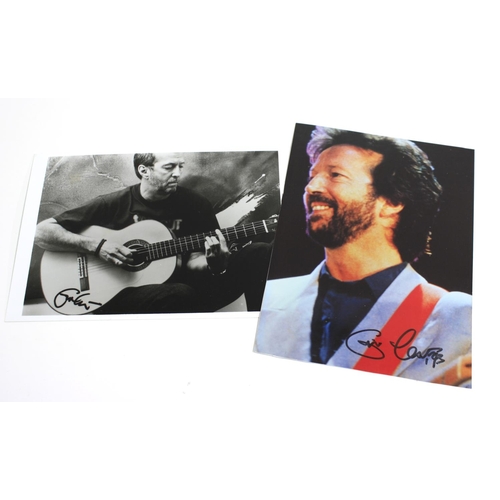 441 - Eric Clapton - two autographed photographs*The autograph on the coloured photograph was obtained at ... 