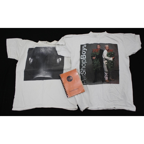 457 - Pet Shop Boys - two original tour T-shirts for Pet Shop Boys 'Performance' tour, also including an o... 