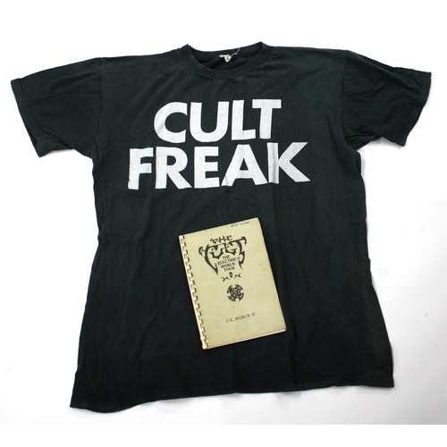 460 - Cult - original 1987 'Cult Freak' tour T-shirt inscribed 'Boogie till you blow chunks' to the back; ... 