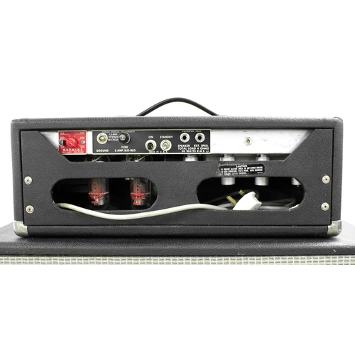 774 - 1976 Fender Bassman 50 guitar amplifier head, made in USA, ser. no. A629334; together with a matchin... 