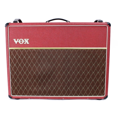 790 - 1994 Vox AC30/6 Top Boost guitar amplifier, made in England, ser. no. 94A016218, with rare red tolex... 