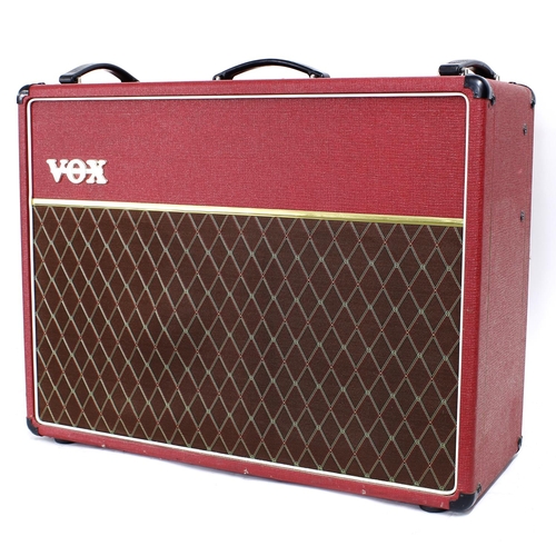 790 - 1994 Vox AC30/6 Top Boost guitar amplifier, made in England, ser. no. 94A016218, with rare red tolex... 