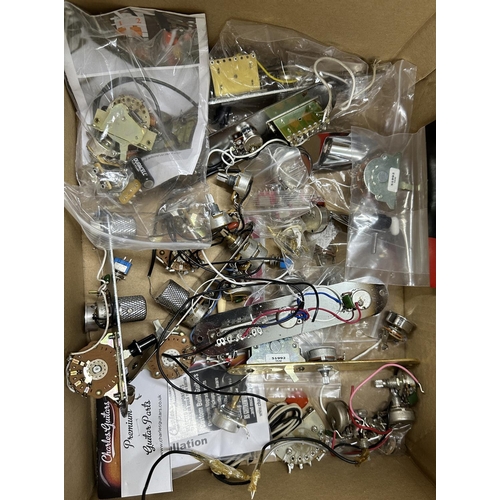 Selection of guitar electronic spares including Telecaster control