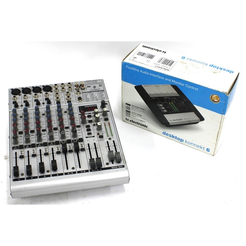 1325 - TC Electronic desktop Konnekt 6 audio interface, boxed; together with a Behringer Eurorack UB1204FX-... 