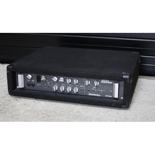 821 - Music Man Audiophile HD-500 bass guitar amplifier head, made by Mark Bass, Italy, circa 2002, with b... 