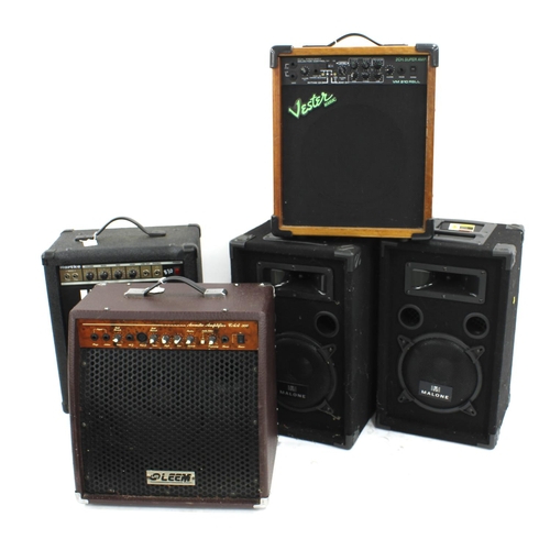 861 - Vester Maniac guitar amplifier; together with a Hartke EB30 guitar amplifier, a Leem CAA300 acoustic... 