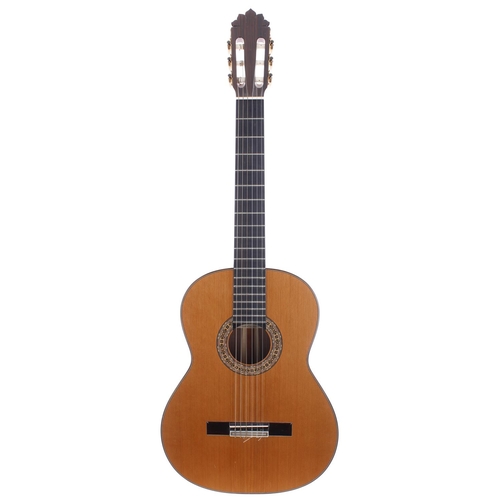 1355 - 2002 Joan Cashimira Model 145 classical guitar, made in Spain; Back and sides: rosewood; Top: natura... 