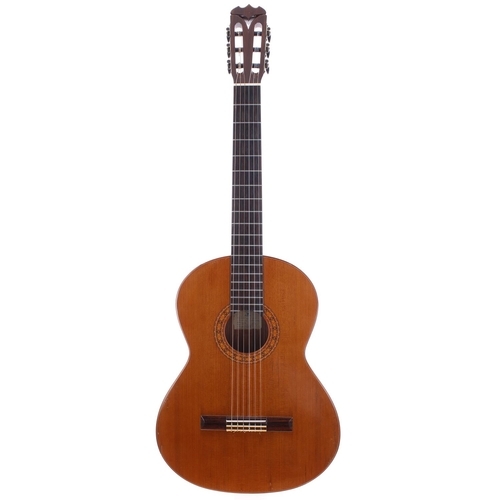 1365 - 1983 K. Yari 700 classical guitar; Back and sides: rosewood, lacquer clouding and various dings; Top... 