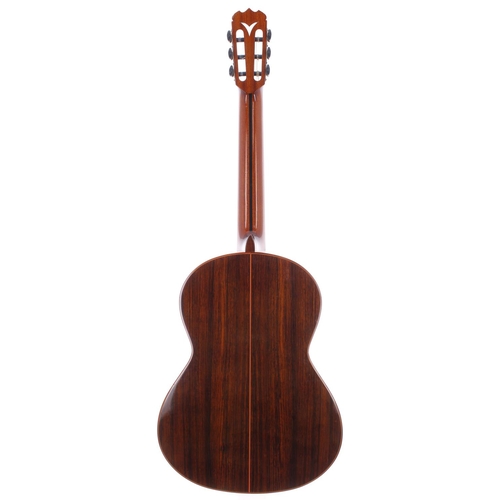 1365 - 1983 K. Yari 700 classical guitar; Back and sides: rosewood, lacquer clouding and various dings; Top... 