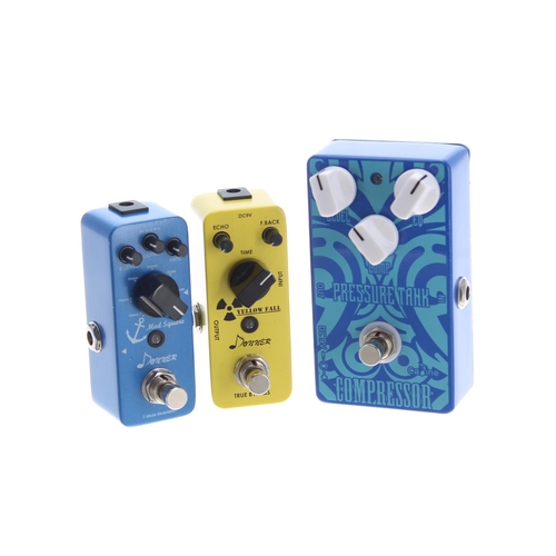 928 - Caline Pressure Tank compressor guitar pedal; together with a Donner Mod Square modulation pedal and... 