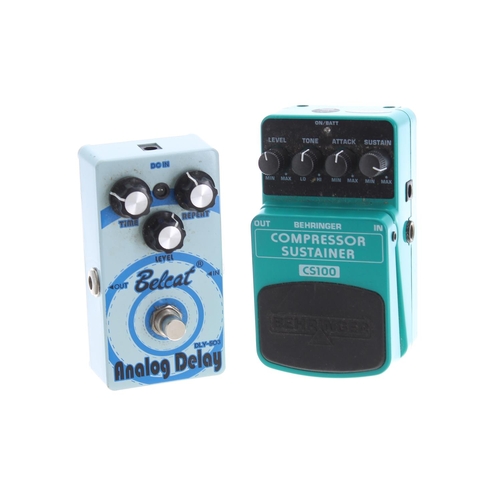 929 - Belcat DLY-503 analogue delay guitar pedal; together with a Behringer CS100 compressor sustainer gui... 