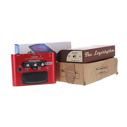 934 - Boss VE-2 vocal harmonist pedal, with manual; together with a Logarhythm Stompbox, boxed (2)*Please ... 