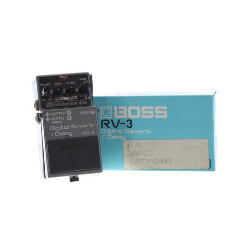 945 - Boss RV-3 Digital Reverb/Delay guitar pedal, boxed*Please note: Gardiner Houlgate do not guarantee t... 