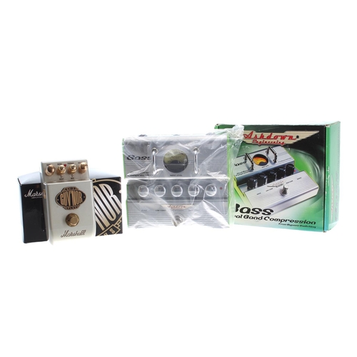 985 - Ashdown Engineering Bass Dual Band compression guitar pedal; together with a Marshall GV-2 Guv'nor P... 