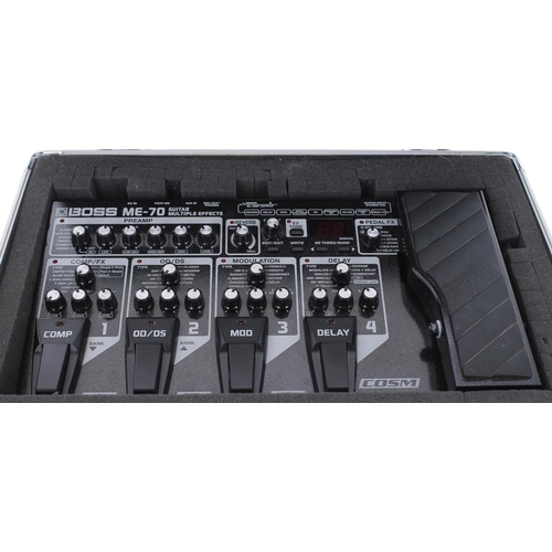 995 - Boss ME-70 multi-effects guitar pedal, with PSU, fitted within a flight case*Please note: Gardiner H... 