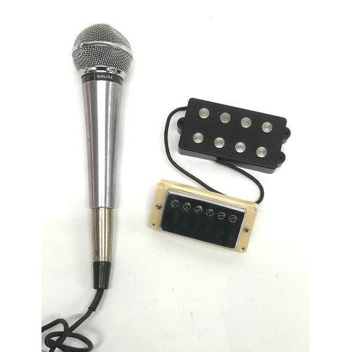 1297 - Shure Unidyne 588SA microphone; together with a Bass guitar and a humbucker guitar pickup*Please not... 